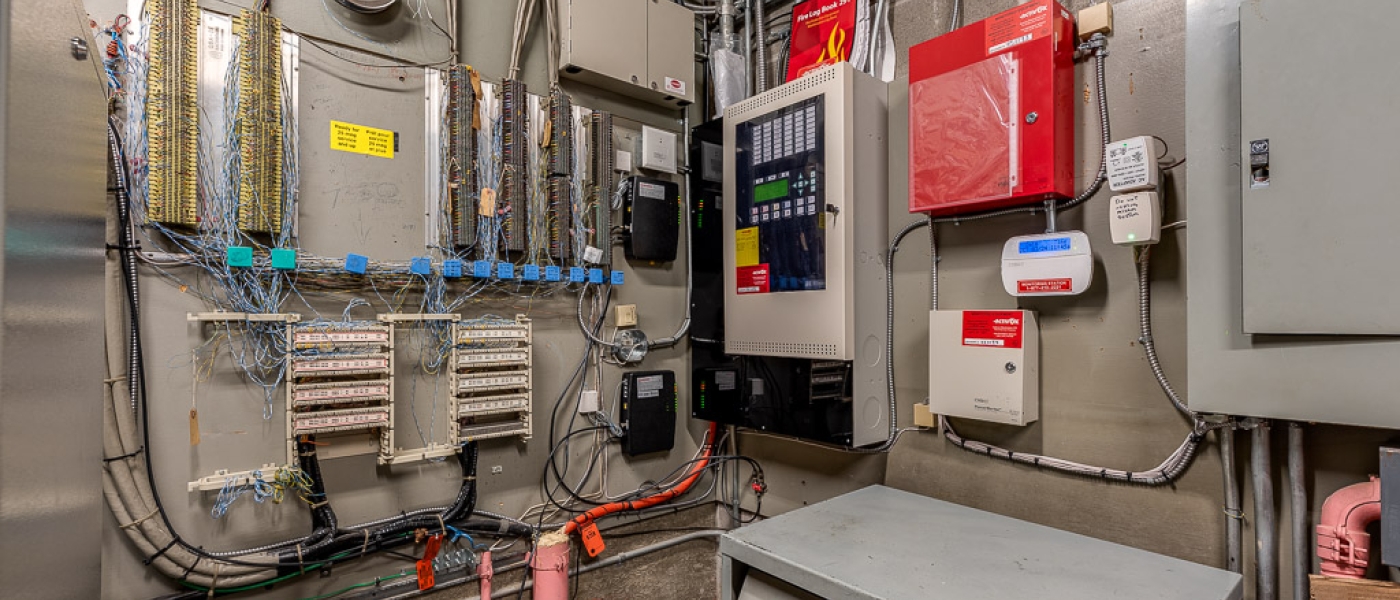 Photo of mechanical room at housing co-op