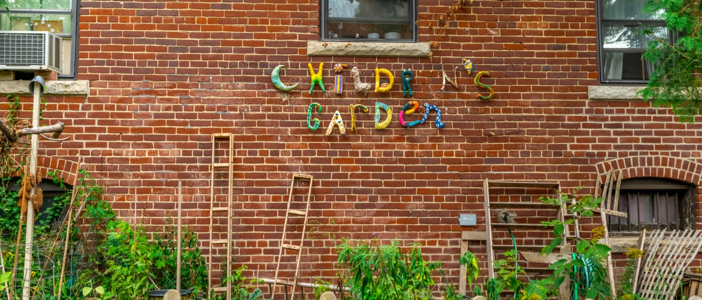 Photo of children's garden at co-op